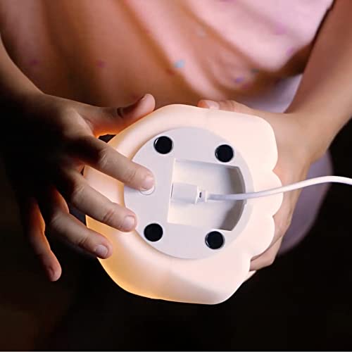 Globe Electric 13265 Unicorn Multicolor Changing Led Integrated Rechargeable Silicone Night Light, Table Lamp, Tap Light, White, Room Décor, Home Décor, Nightstand, Bedside Lamps, Led Lamp, Led Lights #TOP5