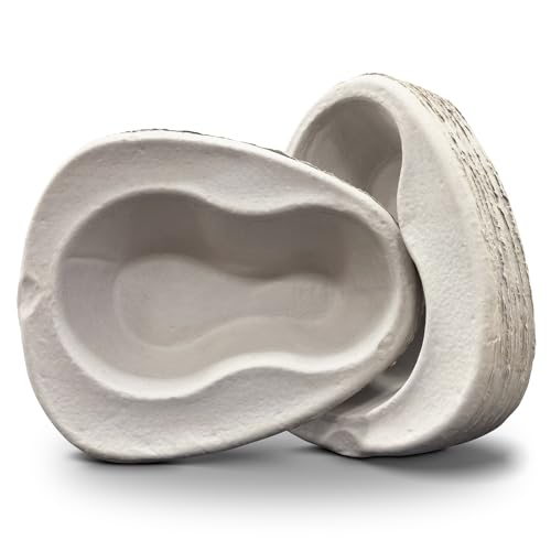 DryFox Pulp Disposable Bed Pan 2000ml / 2L | 15 Pack | Ideal for Urine Fluid Waste Bedside Patient Support Healthcare Care Home