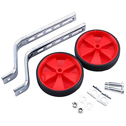 Ruedas de entrenamiento para bicicleta para niños de 12 a 20 pulgadas, kit universal de ruedas auxiliares de equilibrio, ruedas estabilizadoras fijas color negro miniatura 5