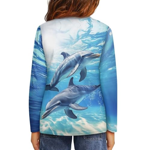 Image of Uourmeti Girls Graphic Tees Long Sleeve T Shirts for Teens Casual Tshirts Junior Sportswear Fall Tops