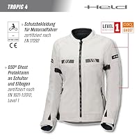 Held Tropic 4 Top Sommer Motorrad Jacke Damen - Sportliche und Luftige Mesh Sommerjacke - Leichte Motorradjacke mit Protektoren D3o Ghost Level 1 - CE Schutzklasse A, Grau, Größe S – Ansicht 3