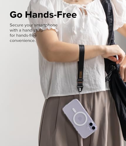 Image of Ringke Hand Strap [Anti Theft & Drop] Multipurpose Adjustable Wrist Lanyard with Easy Release Buckle for iPhone /Galaxy /Pixel Phone Cases, Cameras, etc