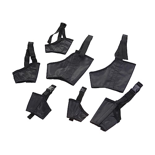 Abaodam 7pcs Muzzle Pet Supplies Pet Mouth Cover Dog Mouth Cover Black