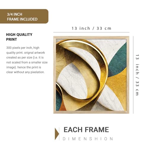 Image of kotart Aesthetic Modern Wall Decor Paintings with Frame for Home Decoration - Painting for Living Room Bedroom - Painting for Wall Decoration Set of 4 (Art 8, Big (13x17 or 13x13 inch))