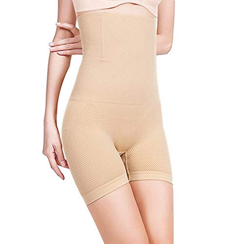 HONYAO Damen Figurenformend Shapewear Bauch-Weg-Effekt Miederslip mit Miederpants Miederhose Körperformende Hosen Slip für Frauen (Beige, XXL)