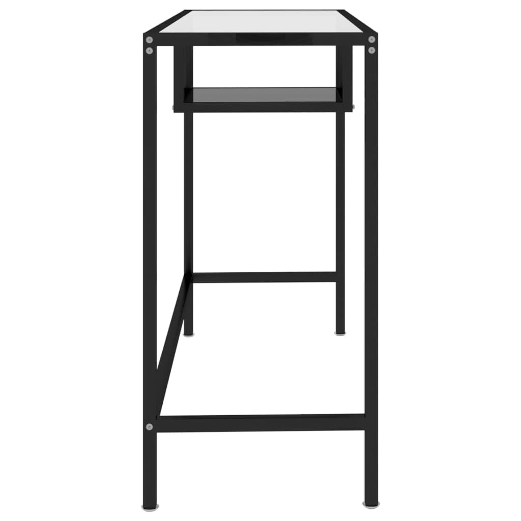 Muebles de oficina escritorio para computadora, color negro, 100 x 36 x 74 cm, escritorios de cristal