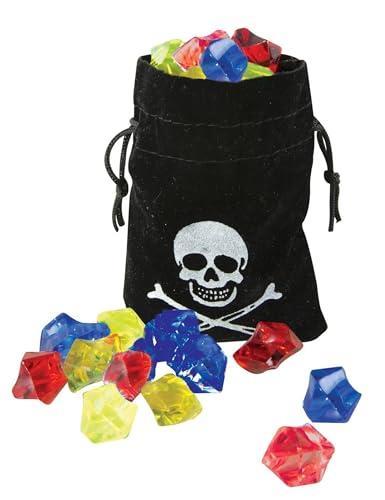 Bourse de Pirate avec Fausses Pierres précieuses - Multicolore - Taille Unique
