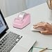 Desktop Tape Dispenser Pink with Weighted Nonskid Base - Includes 6 Rolls of Transparent Tape (0.71 Inch x 1000 inches Each)