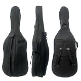 Conboxus Black Cello Soft Case Lightweight, Protection for Travel With Multiple Pockets and Adjustable...