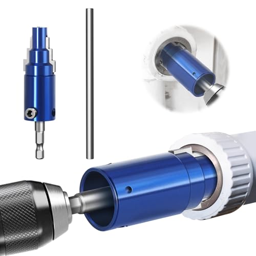 Holimax 1Pack Broken Pipe Extractor Tool for 1/2 3/4 1Broken Valve Extractor Tool with 40CRV Steel Hex Shank for Removes Rusted/Damaged Faucet Bolts & Angle Valves