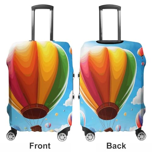 Hot Air Balloon Pattern Luggage Cover, Washable Elastic Suitcase Cover Protector Fit 18-32 Inch Luggage3