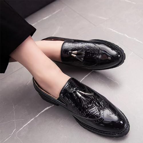 Men's Leather Low Heel Slip-On Business Oxford Shoes Fashionable Lace Up Comfortable Fashion Breathable Prom Business Wedding Dress Shoes Casual Formal Office Work Shoes3