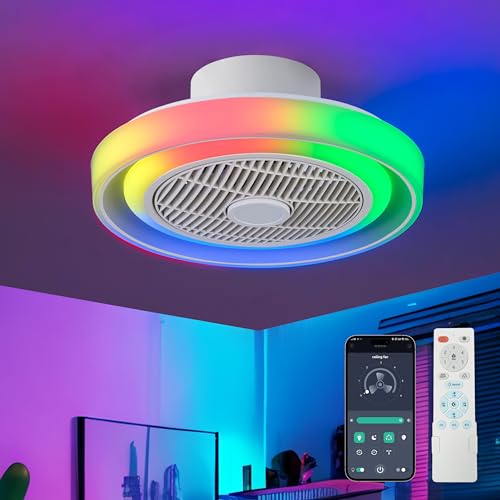 RGB Plafond Ventilator met Licht en Afstandsbediening LED RGB Plafond Ventilator met Licht en Afstandsbediening LED