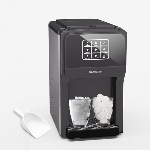 KLARSTEIN ArcticBlend 3in1 Macchina del Ghiaccio, 20 kg/24h, Serbatoio 6L, Grigio Scuro