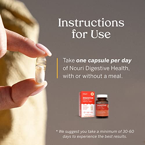 Nouri Digestive Health Probiotic and Omega Oil, Probiotics for Digestive Health, for Men and Women, Take Daily - 30 Day Supply - Image 6