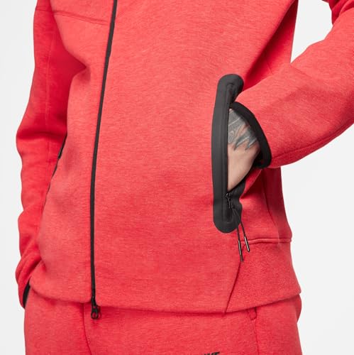 Nike Sportswear Tech Fleece Windrunner Men's Full-Zip Hoodie Size - X-Large Red/Black4