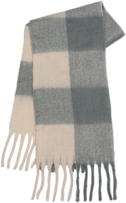 Winter Scarf for Women Checkered Premium Thickened Warm Neck Warmer Soft, Comfortable, and Stylish Commuter Scarf