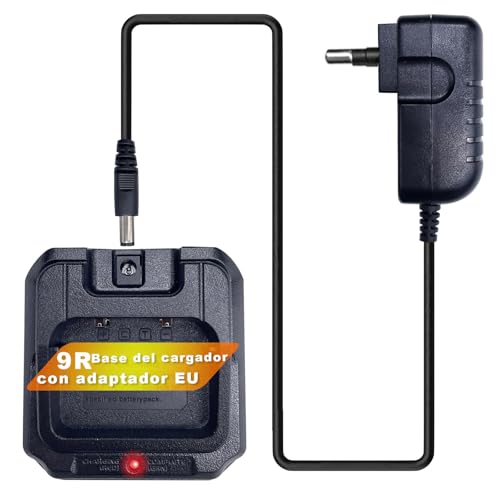 BAOFENG UV-9R Battery Charger Base with EU Adapter for UV-9R Pro Walkie Talkie/V-9R Plus/UV-9G / T57 / BF-T57 / UV-82WP Compatible with Baofeng Waterproof Two Way Radios​​