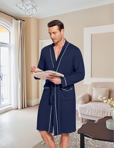 Bata de baño ligera para hombre el regalo perfecto para el descanso 4