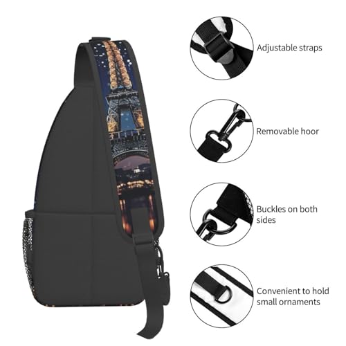 Mochila tipo sling negra para uso urbano miniatura 4