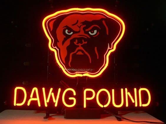 Queen Sense 14"x10" Brown Dawg Pound Neon Sign Light Man Cave Bar Pub Beer Decor Neon Lamp A114CBDPLB