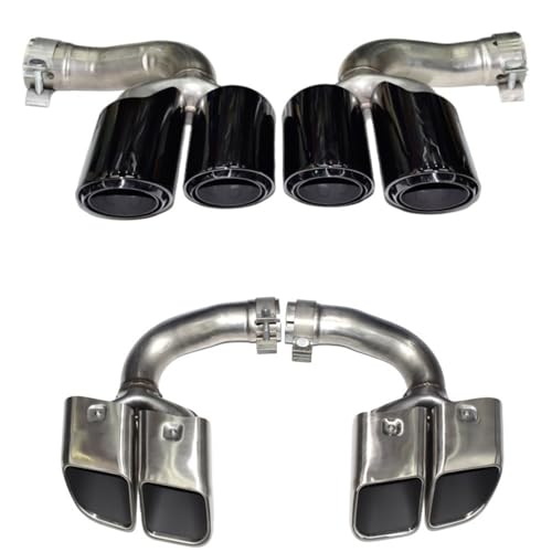 Cabezal escape para Cayenne punta Turbo doble salida acero inoxidable negro 2