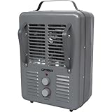 Optimus Portable Utility Heater with Thermostat, Grey