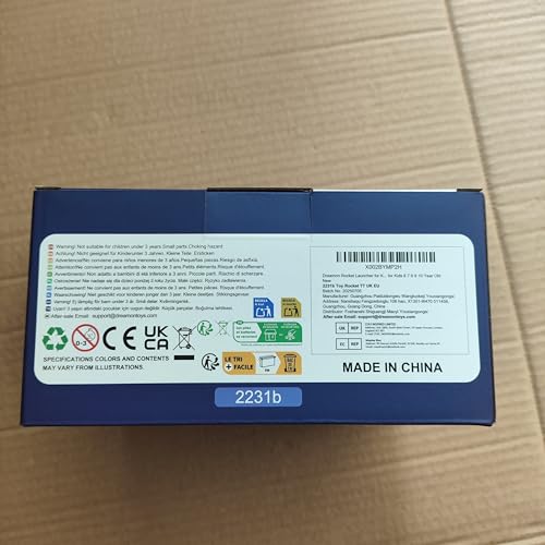 Dreamon Raketen Spielzeug für Kinder mit Fallschirm LED-Licht Motorisierte Rakete Outdoor Spielzeug Rocket Draußen Geschenke für Kinder 6 7 8 9 Jahren