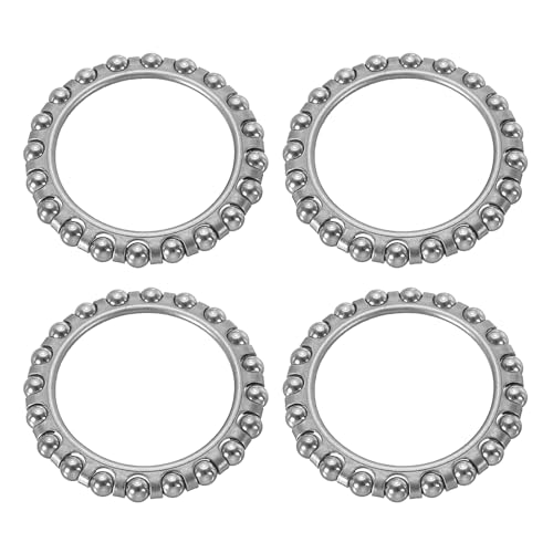 PATIKIL �o�C�N�{�[���N�����N�x�A�����O 3/16" x 20�{�[�� 4�Z�b�g �X�e�����X�� ���]�ԃx�A�����O �p�[�c�����p �A�N�Z�T���[ �d���ԗ��p �V���o�[