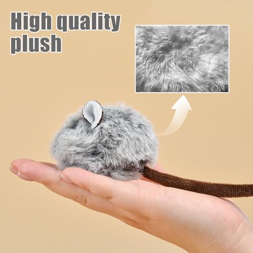 Jouets couineurs interactifs en peluche pour chat contre l'ennui - 5
