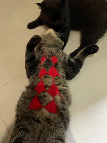 Pet Cat Bikini,Pure Handmade Cat Costume Funny Pet Clothes Small Dog Costumes Clothes(Pink, Large) #TOP6