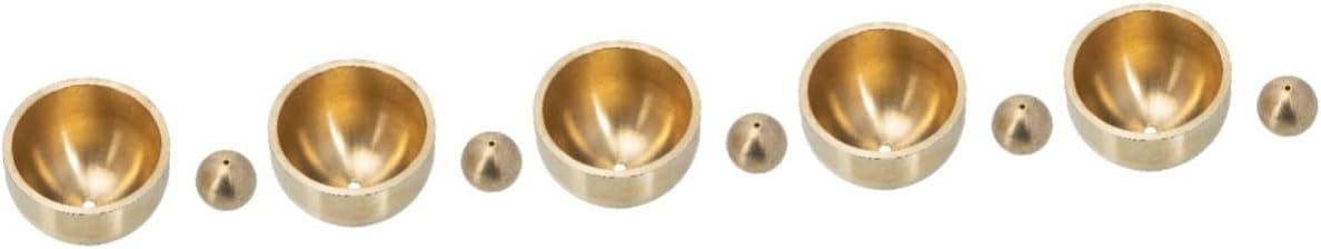 DOITOOL 5pcs Japanese Wind Chime Copper Bell Replacement Accessory for Doorbells and Refrigerators DIY Decorative Bell Copper Beads for Melodious Sound Easy Installation Any Surface