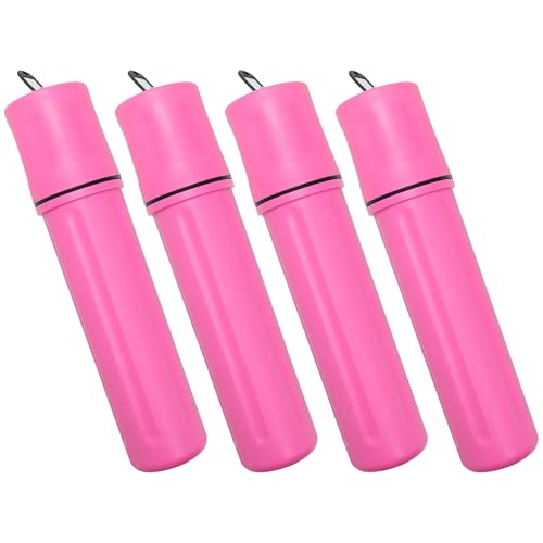 Image of Blue Demon Stick Welding Electrode Storage Tube, 3 inch x 14 inch Pink, 4 Pack | waterproof, airtight, made of high impact polyethylene, key tag included for easy labeling /organization