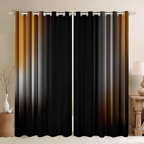 Amazon.com: Feelyou Geometric Abstract Ombre Curtains Teens Orange ...