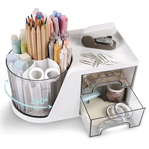 Desk Pencil Pen Holder, 5 Slot 360 ...