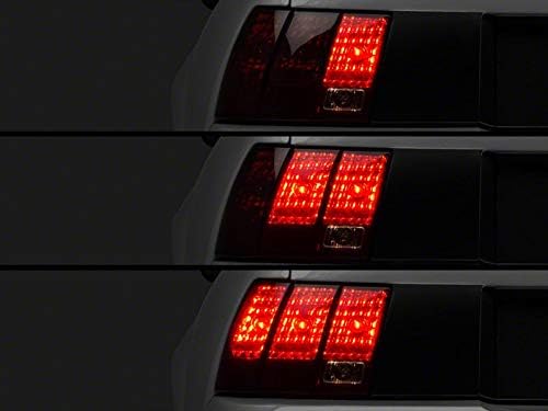 Raxiom Tail Lights and Sequential Tail Light Kit; Black Housing; Smoked Lens Compatible for 99-04 Mustang, Excluding 99-01 Cobra