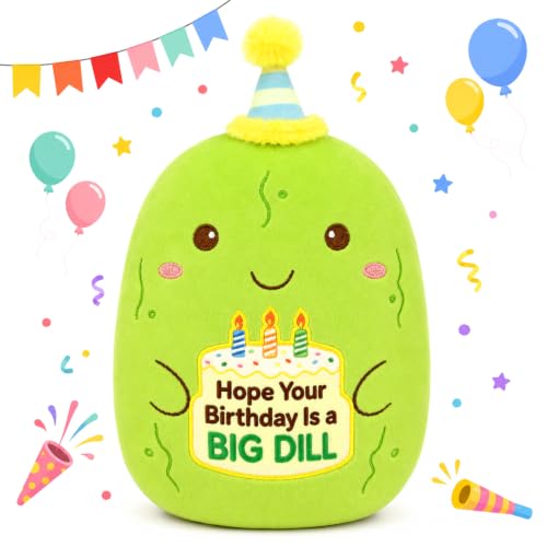 Image of Pickle Stuffed Animal - 10inch Birthday Stuffed Animal Pickle Plush Toy