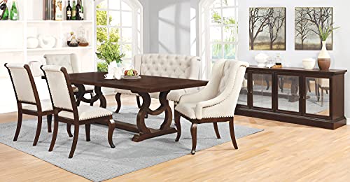 Coaster Furniture Glen Cove Dining Chairs With Button Tufting And Nailhead Trim Antique Java And Cream (Set Of 2) 110312 #TOP5