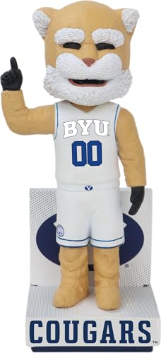 Cosmo The Cougar BYU Cougars Basketball White Jersey Bobblehead College
