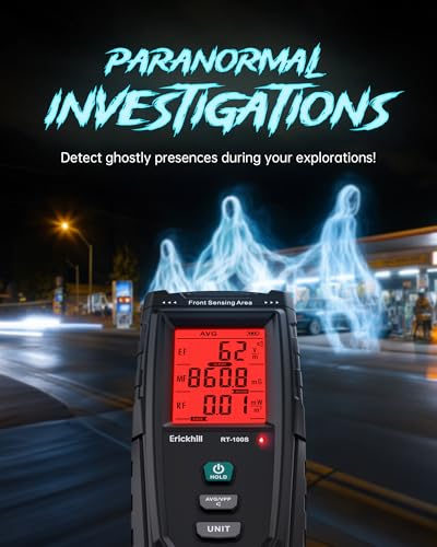 Image of ERICKHILL 3 in 1 EMF Detector, Rechargeable EF, RF, MF, WiFi,5G Detector | Electromagnetic Field Radiation Detector,Triple Alarm Modes, Type-C Charging, For Home, Office and Paranormal Investigation