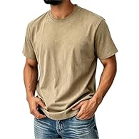 Retro Washed T-Shirt: Features a vintage washed finish for a soft, faded look with casual appeal. Classic Crew Neck Style: Crew neck design paired with short sleeves for a clean, simple silhouette. Casual Relaxed Fit: Loose, comfortable fit suitable ...