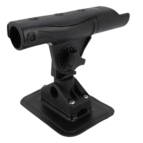 BuyWeek Support Canne à Pêche Bateau, Porte Canne à Pêche Portable Réglable à 360 Degrés avec Base Fixe Sécurisée pour Kayak, Bateau Gonflable, Canoë
