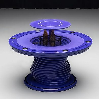 Mesa de juego redonda moderna con altura ajustable eléctrica miniatura 4