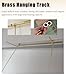 Picture Rail Hanging System Wall Picture Rail Hangers Brass Rod, 50/80/95/120/145/150/160/180/220 Cm Artwork Gallery Hanging Track Gold Chains, Metal Museum Photos Display Shelf(50cm/19.6in/1.6ft)