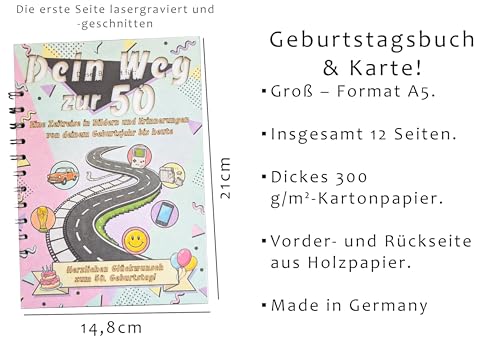 Interessanter als eine Karte zum 50. Geburtstag – Ein Buch mit den Ereignissen der einzelnen Lebensjahre von der Geburt bis zum 50. Lebensjahr Geschenkidee geburtstagskarte (50. Geburtstag)