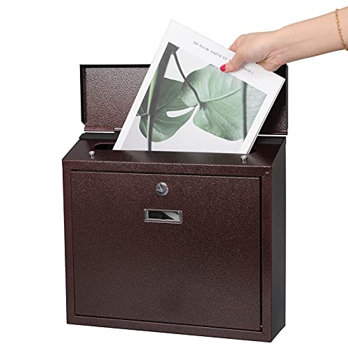 xydled Mail Boxes with Key Lock,Locking Mailbox Wall Mounted, Bronze by xydled - Used condition - Image 2