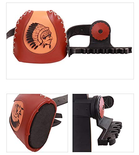 Xixili Archery Arrow Quiver Longbow Leather Slide-On Quiver Holder 4/6-Arrows,Quick Disconnect Release Lock Mounting Archery Recurve Bow Arrow Case For Outdoor Hunting Shooting (S) #TOP2