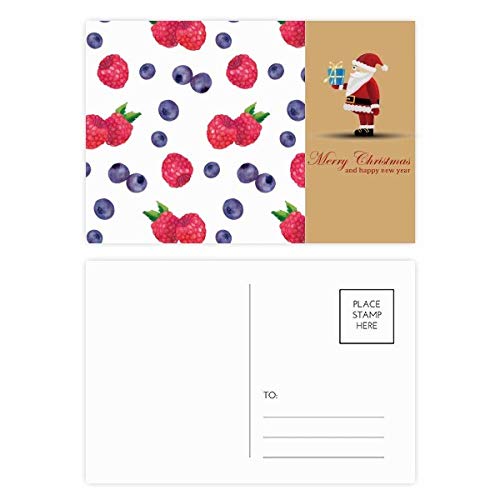 Cartes postales illustrées myrtilles et fraises - Lot 20 cartes de fruits d'été