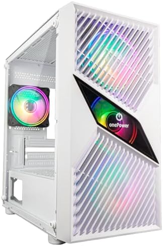 GABINETE GAMER MID TOWER SEM FAN SEM FONTE CC-201W FRACTAL BRANCO...