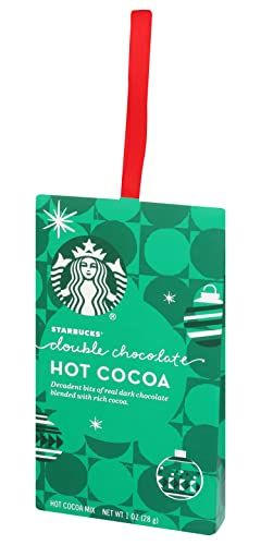 Starbucks Hot Cocoa Mix Ornament, Double Chocolate Hot Cocoa, Real Dark Chocolate & Rich Cocoa, Holiday Hanging Ornament Hot Cocoa Mix Packet, 1-Ounce (Pack Of 3) #TOP3